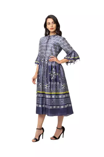 Printed Asymmetrical Dress