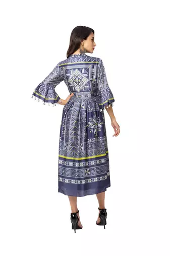 Printed Asymmetrical Dress