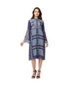 Printed Dress With Flared Sleeves