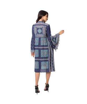 Printed Dress With Flared Sleeves 5