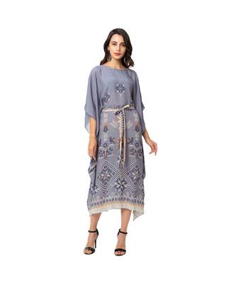 Printed Kaftaan Dress With Tie-Up 3