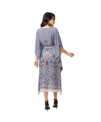 Printed Kaftaan Dress With Tie-Up 5