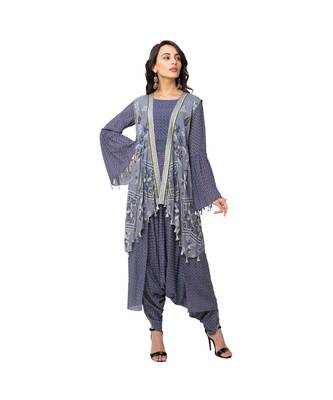 Printed Jumpsuit With Asymmetrical Printed Jacket 2