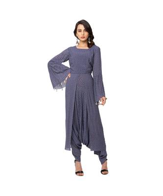 Printed Jumpsuit With Asymmetrical Printed Jacket 5