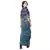 printed jacket with collar and zipper paired with printed drape skirt