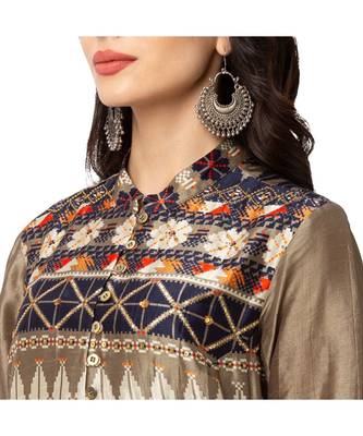 Embroidered Kurta With Printed Palazzo Pants 4
