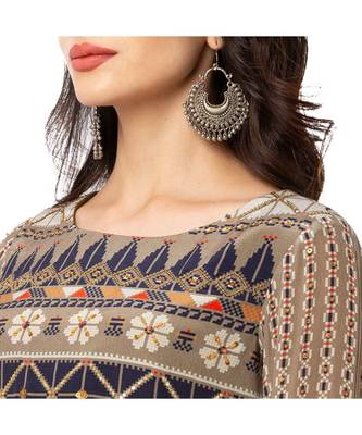 Printed Embroidred Crop Top With Skirt 4