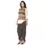 plain kurta paired with printed dhoti and nehru jacket
