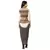 plain kurta paired with printed dhoti and nehru jacket