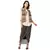 plain kurta paired with printed dhoti and nehru jacket
