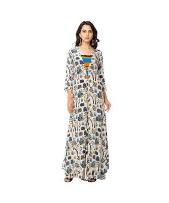 Printed Jumpsuit With Long Jacket 1