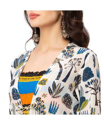 Printed Jumpsuit With Long Jacket 4