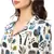 printed collar kurta with angel sleeves is paired with dhoti pants