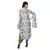printed collar kurta with angel sleeves is paired with dhoti pants
