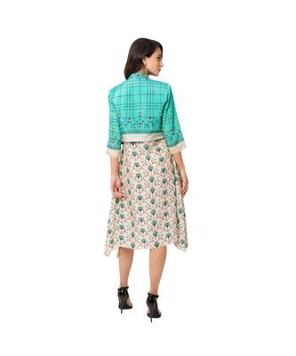 Asymmetrical Printed Dress With Jacket 5