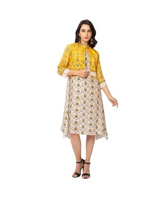 Asymmetrical Printed Dress With Jacket 2