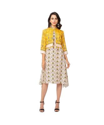 Asymmetrical Printed Dress With Jacket 1