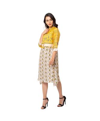 Asymmetrical Printed Dress With Jacket 3