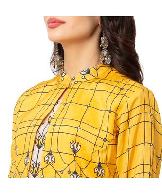Asymmetrical Printed Dress With Jacket 4