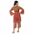 printed jumpsuit with flared bottom is paired with printed jacket with gathers at waist and front tie up
