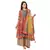 front pleated kurta with flare is paired with flared pants and net dupatta