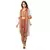 saree style dress with waist cuts and metal belt is paired with net jacket