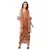 saree style dress with waist cuts and metal belt is paired with net jacket