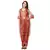 saree style dress with waist cuts and metal belt is paired with net jacket