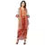 saree style dress with waist cuts and metal belt is paired with net jacket
