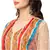 saree style dress with waist cuts and metal belt is paired with net jacket