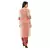 saree style dress with waist cuts and metal belt is paired with net jacket