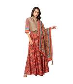 collared blouse with lehenga is paired with organza dupatta