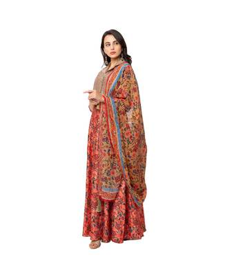 Yellow Malaysian Silk Printed Lehenga Set 3