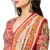 printed overlap kurta is paired with printed flared pats and dupatta