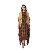 Asyemtrical Dress Is Paired With Kaftaan Jacket