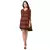 printed rushed short dress with v neck
