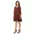 printed rushed short dress with v neck