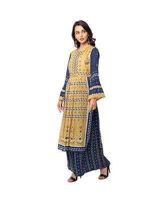 Printed Tunic With Bell Sleeves With Palazzos 3