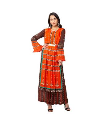 Printed Tunic With Bell Sleeves With Palazzos 2