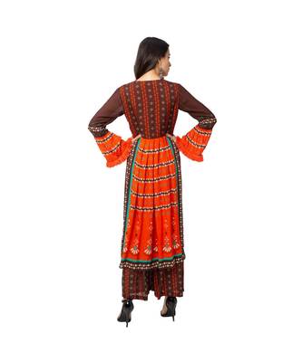 Printed Tunic With Bell Sleeves With Palazzos 5
