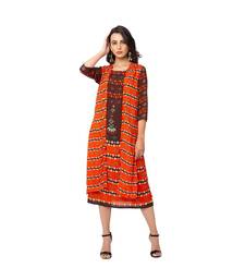 Printed Dress With Printed Jacket