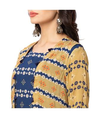 Printed Dress With Printed Jacket 4