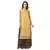 printed kurta with side slits paired with skirt
