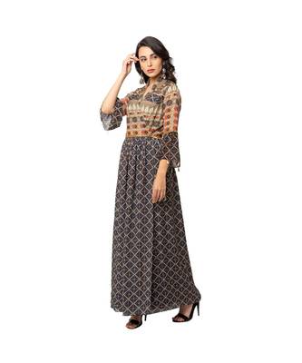 Printed Wrap Dress With Overlap Tie Up 3