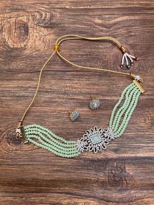 Pista Classy American Diamonds Choker Necklace 1