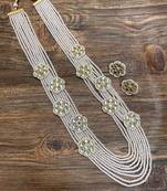 Glorious Multilayer Off White Jadau Kundan Necklace