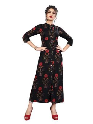 Rayon Printed A line Stylesh kurti 1