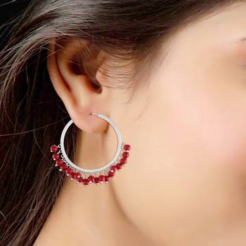 Silver Plated Pearl Chandbali Earring For Women 4