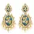 Traditional Navratri Gold Plated Lord Radha-Krishna Pearl Earrings For Women