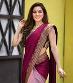 Shraddha Arya Designer Wine Embroidered Art Silk Saree With Blouse